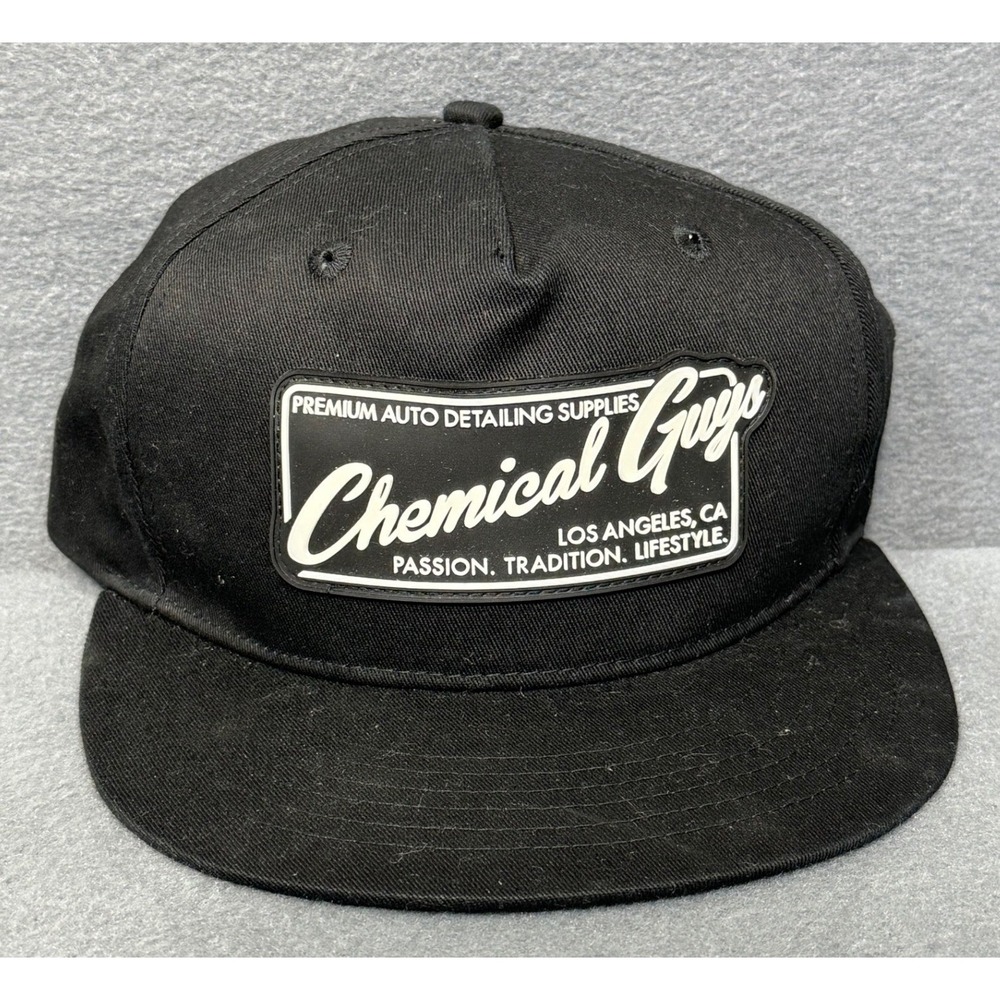 Chemical Guys Hat Cap Snap Back Adjustable Mens Black Car‎ Supply Logo